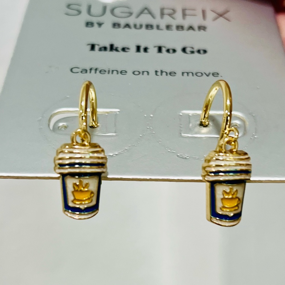 SUGARFIX Coffee Cup Charm Hoop
